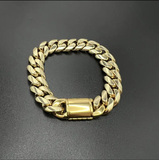 Cuban Link Bracelet 18K Gold