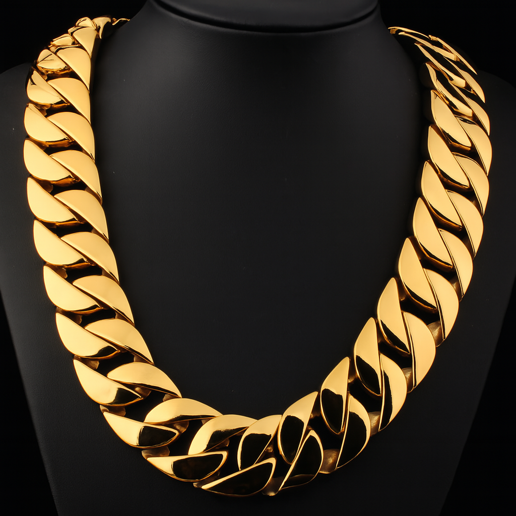 Ultra Thick Style 18K Gold Necklace