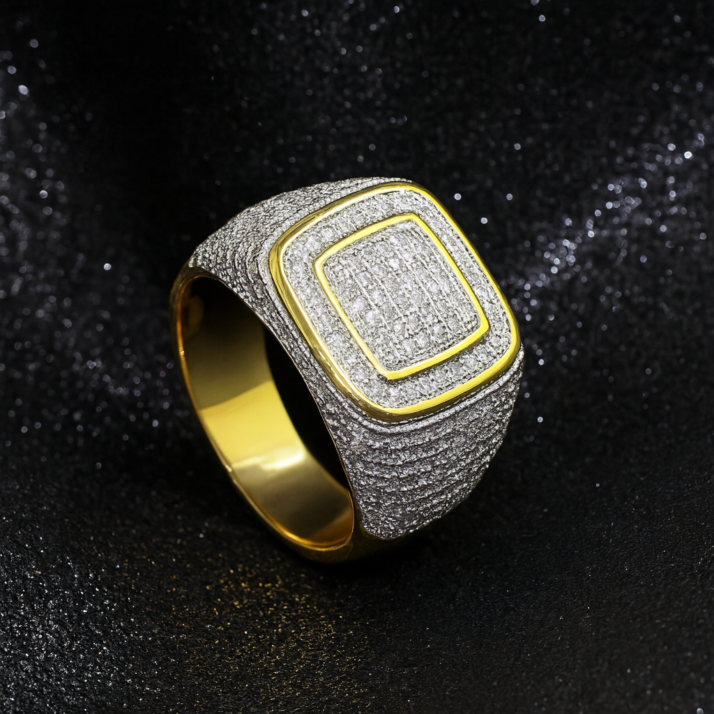 Ultimate Iced Square Ring