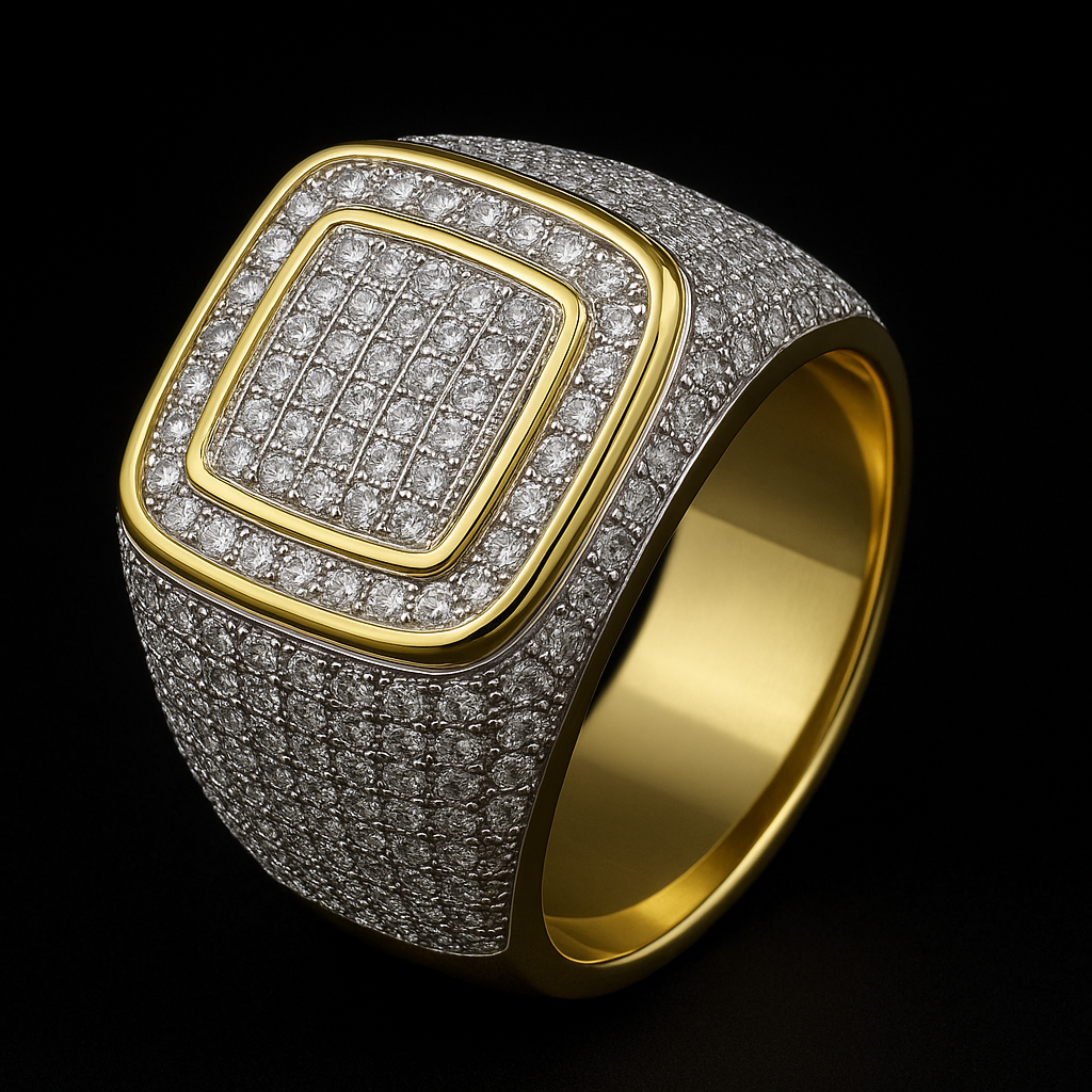 Ultimate Iced Square Ring