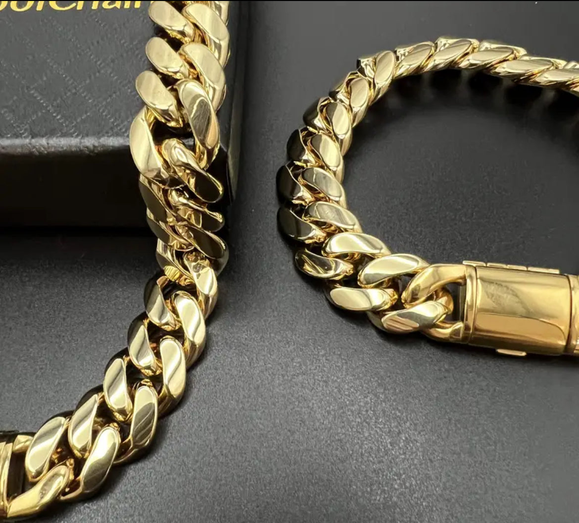 Cuban Link Chain 18K Gold