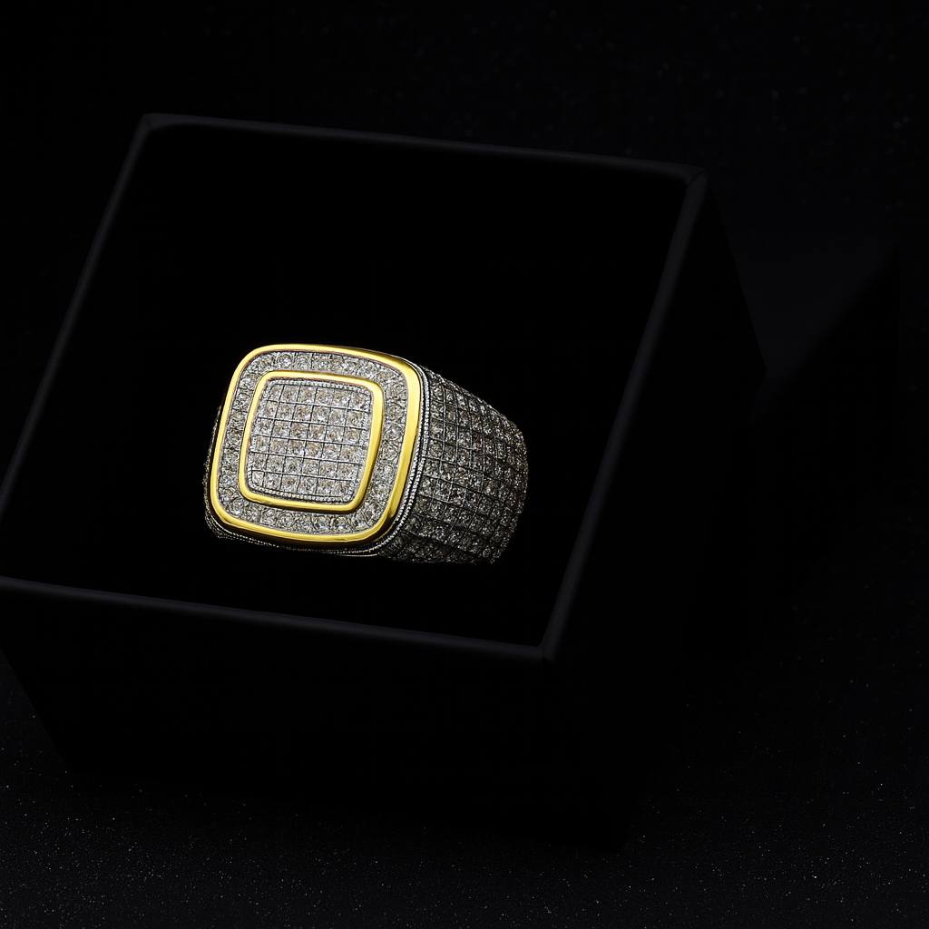 Ultimate Iced Square Ring